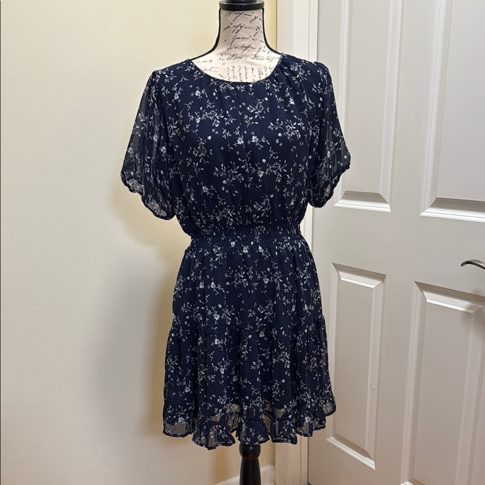 Mi Ami Navy and White Dress